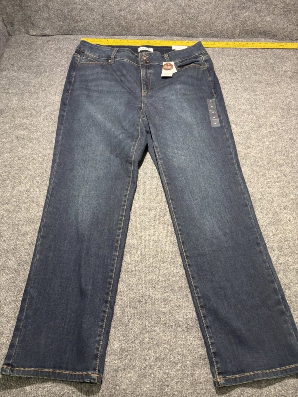 Lane Bryant Tighter Tummy Jeans Womens 18 High Rise Straight Dark Wash Denim